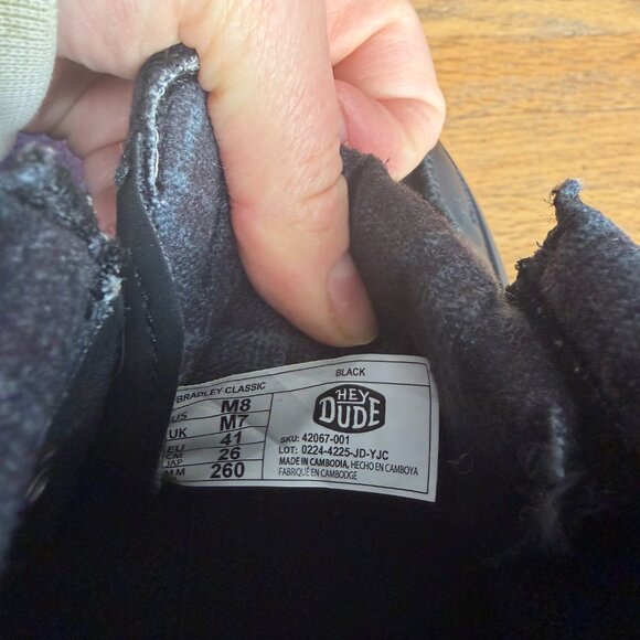 Hey Dude Black Bradley Classic Boots Men's Size 8 NWOT - Picture 7 of 7